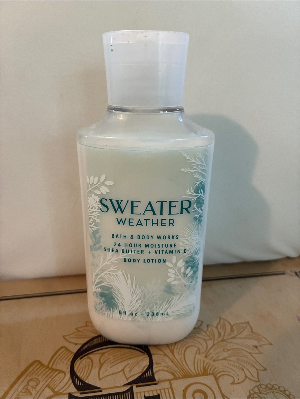 Bath & Body Works Sweater Weather Body Lotion - White & Teal